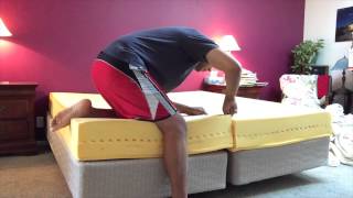 How to Cut a Memory Foam or Tempurpedic Bed in Half [upl. by Iney]