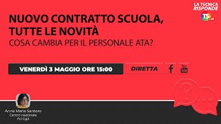 Nuovo contratto scuola tutte le novità cosa cambia per il personale Ata [upl. by Mcdonald]