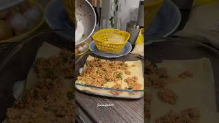 Lasagne recipe  Lasagne making  baking shorts youtubeshorts recipe baking [upl. by Anileda]