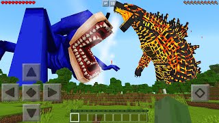 I Found NEW SHIN SONIC vs THERMONUCLEAR GODZILLA in Minecraft Pocket Edition [upl. by Ahsienak]