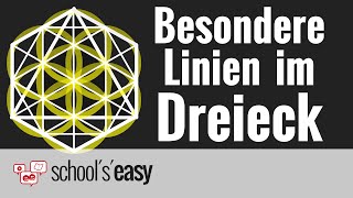 Besondere Linien im Dreieck  Mittelsenkrechte Winkelhalbierende und Co [upl. by Bohrer]