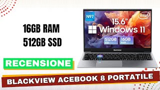 Blackview Acebook 8 Portatile 16GB RAM 512GB SSD Recensione [upl. by Slinkman347]