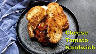 Cheese Tomato Sandwich Easy Tomato Cheese Sandwich Recipe Cheese Tomato Toast [upl. by Nahtnahoj]