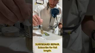 SURFBOARD DING REPAIR FCS2 PLUG REPAIR surfing surfboard [upl. by Ecirehs]