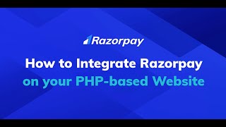 Integrate PHP Website with Razorpay Payment Gateway [upl. by Yorgo]