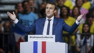 Macron faz campanha em Lyon para as presidenciais francesas [upl. by Pat975]