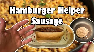 Hamburger Helper Cheeseburger Macaroni Sausage [upl. by Crawley634]