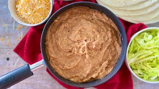 4 Ingredients to Enhance Canned Refried Beans How to make canned refried beans taste better [upl. by Callida]