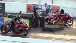 Kawasaki Ninja vs Hayabusa Suzukimotorbikes racing [upl. by Nitram]