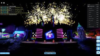 Roblox Movieland Theme Park Celebrating Movie Magic Fireworks [upl. by Zennie]