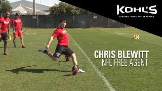 Kicker Chris Blewitt  Chicago Bears  Kohls Kicking Pro Combine [upl. by Ahsienek302]