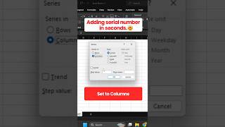 How to Quickly Add Serial Numbers on Excel  Shortcut to ad serial Numbers in Excel  Excel Tricks [upl. by Cul]