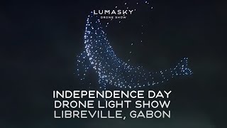 Gabon Independence Day  Full Drone Show in 90 Seconds [upl. by Aitnic921]