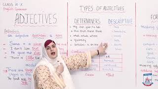 Class 9 amp 10  English Grammar  Lecture 8  ADJECTIVES  Allied School [upl. by Claresta]