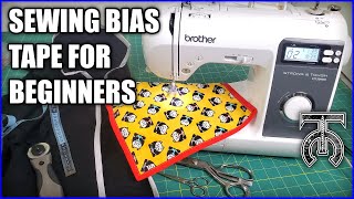 How to Sew Bias Tape for Beginners  Tock Custom  Brother ST150HDH  How to use a sewing machine [upl. by Acirderf]