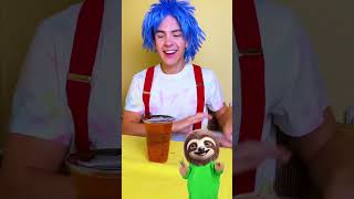 HE MADE A GIANT BUBBLE TEA STRAW 🧋💛 SLOTH REACTS funnyanimals funny sloth bubbletea [upl. by Coltin]