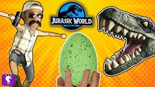 HobbyGrit SMASHES Dino Surprises CUTTING Open Dino Eggs with HobbyKidsTV [upl. by Llenaj350]