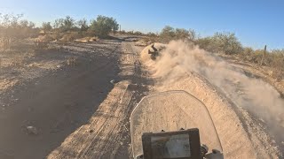 Gnarly Dirt Bike Crash in Cottonwood Canyon  Kove 450 Rally POV Arizona Adventure Ride [upl. by Affra]