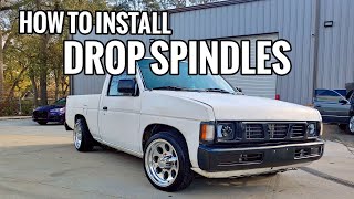 How to Install Belltech Drop Spindles Nissan Hardbody D21  440SP Kit Suspension Part 2 [upl. by Ardnuhs]