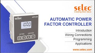 Selec APFC346 Automatic Power Factor Controller IntroductionWiring DiagramProgrammingApplication [upl. by Ytsud]