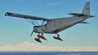 Flying from skis in Alaska  Zenair CH 701 [upl. by Huckaby867]