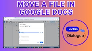 How to Move a File in Google Docs [upl. by Llerraf]