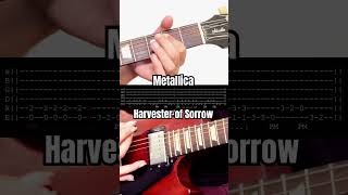 Metallica  Harvester of Sorrow beginners version tabs guitar [upl. by Lidah]