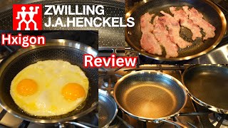 Henckels HXagon hybrid non stick pans from Costco Hexclad cookware performance for 13 cost [upl. by Eelsha344]