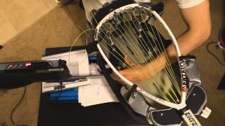 Stringing an Ektelon O3 White Racquetball Racquet [upl. by Thomasa]