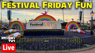 🔴Live Festival Friday Fun at Epcot Festival of the Arts  Walt Disney World Live Stream  11924 [upl. by Bergess]