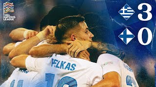 Greece vs Finland 30 Highlights UEFA Nations League 202425 [upl. by Reyam]