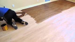 How to Stain Hardwood Floors by Hand [upl. by Acsirp]