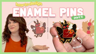 PIN MAKING 101  How To Design Enamel Pins  Part 1 [upl. by Yentihw886]