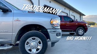 HD Truck Comparison Tradesman vs Big Horn [upl. by Linnette759]