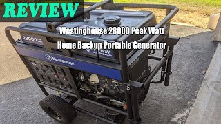 Westinghouse 28000 Peak Watt Home Backup Portable Generator Review  Should You Buy [upl. by Ebba87]