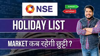 NSE holidays list 2024  share market holidays 2024  nse holiday sharemarket [upl. by Marasco]