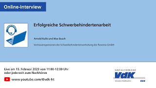 Erfolgreiche Schwerbehindertenarbeit  VdKOnlineInterview [upl. by Ahtebbat]