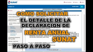 COMO CONSULTAR Y DESCARGAR EL DETALLE DE LA DECLARACIÓN DE LA RENTA ANUAL 2021 2020 Formulario 710 [upl. by Palladin124]