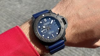 Panerai Submersible Quaranta Quattro Carbotech Blu Abisso 44 mm [upl. by Annelak]