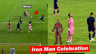 Messi IRON MAN Celebration [upl. by Nyrhtac]