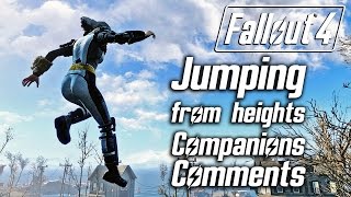 Fallout 4  Jumping From Heights  All Companions Comments [upl. by Aicinat]