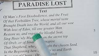 Paradise Lost by John Milton Book I lines 126 fully explained in Hindi by Sulekha Jadaun [upl. by Sullivan113]