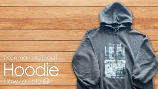 KonMari Method  How to fold hoodie [upl. by Craw]