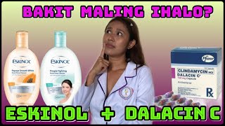 DALACIN C AND ESKINOL  DALACIN C AND ESKINOL PIMPLE FIGHTING  ESKINOL AND DALACIN C [upl. by Vacla]