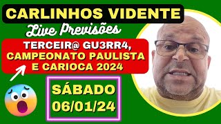 CARLINHOS VIDENTE LIVE PREVISÔES SÁBADO 06012024 🙏🇧🇷 [upl. by Templer]