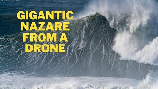 Giant Nazare from a Drone  Feb 25 2022 [upl. by Hewett715]