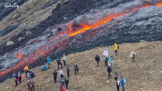 BASALTIC LAVA STRAIGHT FROM THE MANTLE pumps through the valleys of Iceland 260821 [upl. by Lohner533]