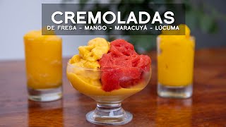 COMO PREPARAR CREMOLADA DE FRESA LÚCUMA MARACUYÁ Y MANGO A COMER  COMIDA PERUANA [upl. by Cooe]