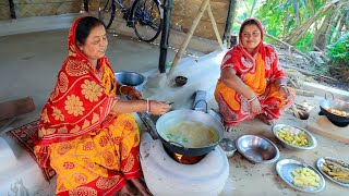 এ বছরের প্রথম আম ডাল আর লালতে চিংড়ি তার সাথে কাঁচকলা দিয়ে নদীর বাটা মাছ রান্না [upl. by Anwad]