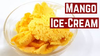 How To Make Mango Ice Cream  Cara Membuat Aiskrim Mangga [upl. by Kernan450]